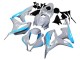 Carenados Moto Honda CBR600RR 2007-2008 - Gris Brillante Azul Claro