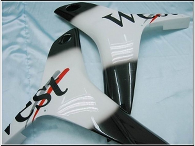 Carenados Moto Honda CBR600RR 2007-2008 - Negro Brillante Blanco West