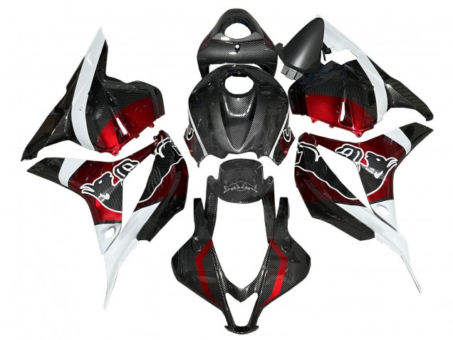 Carenados Moto Honda CBR600RR 2009-2012 - Blanco Rojo Negro FibraCarbono