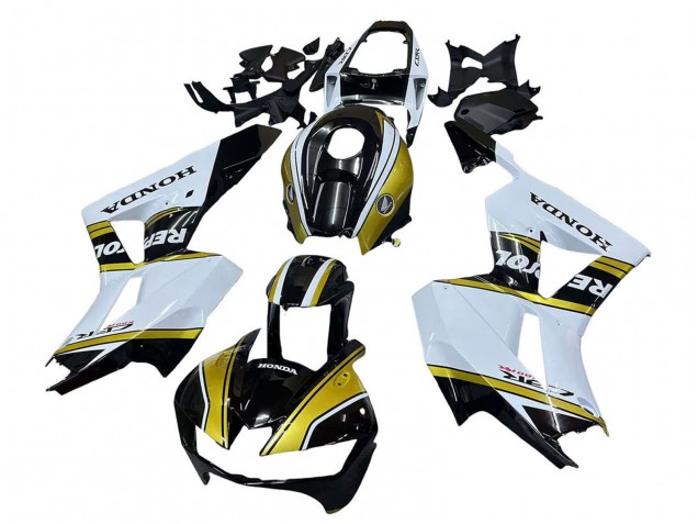 Carenados Moto Honda CBR600RR 2013-2026 - Blanco Oro Negro Brillante Repsol