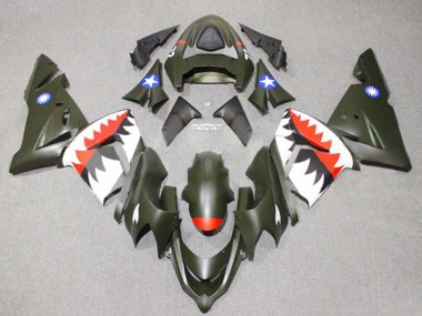 Carenados Moto Kawasaki ZX10R 2004-2005 - Plata Negro Ninja