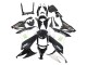 Carenados Moto Kawasaki ZX10R 2008-2010 - Negro Brillante Blanco Verde Monstruo Elf
