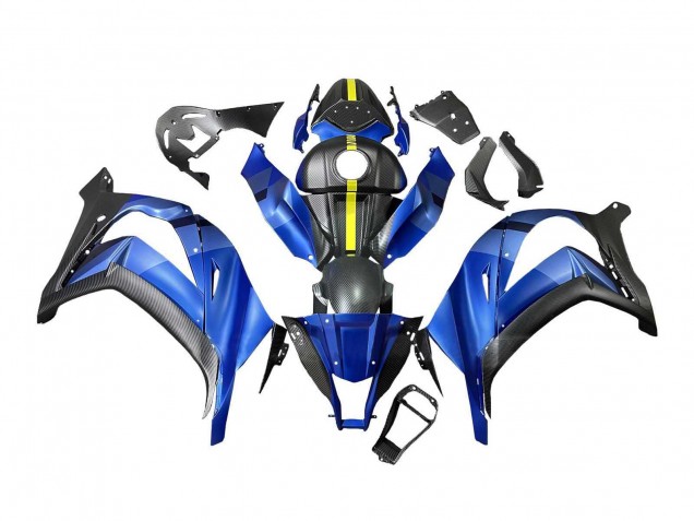 Carenados Moto Kawasaki ZX10R 2008-2010 - Azul Amarillo Negro Mate
