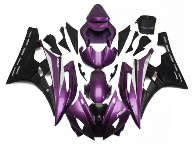 Carenados Moto Yamaha YZF R6 2006-2007 - Púrpura Negro Mate Santander