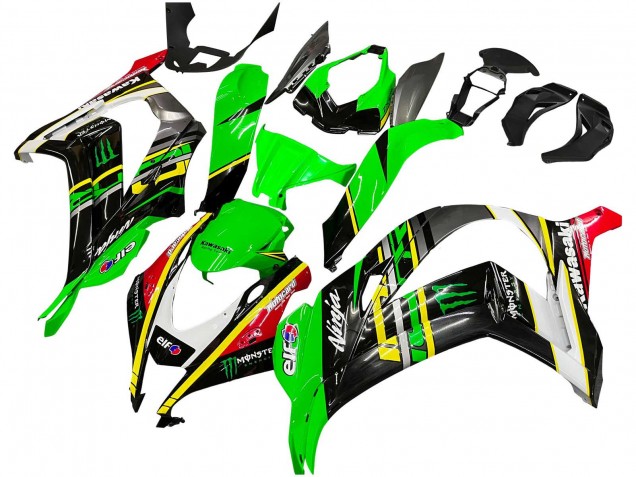 Carenados Moto Kawasaki ZX10R 2016-2020 - Verde Amarillo Rojo Negro Elf Monstruo