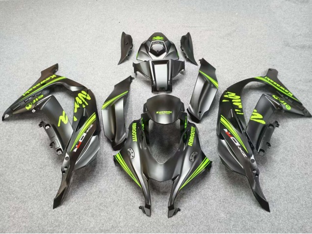 Carenados Moto Kawasaki ZX10R 2016-2020 - Negro Mate Verde