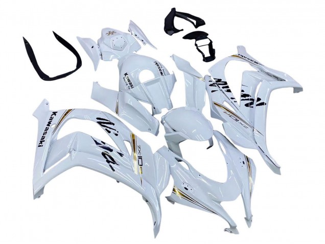 Carenados Moto Kawasaki ZX10R 2016-2020 - Blanco Oro Negro