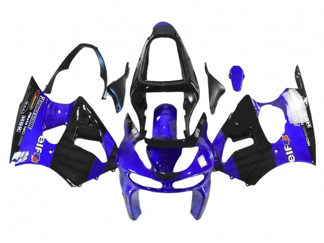 Carenados Moto Kawasaki ZX6R 1998-1999 - Azul Negro Brillante Elf Bridgestone
