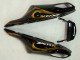 Carenados Moto Kawasaki ZX14R ZZR1400 2006-2011 - Negro Brillante Oro Llama
