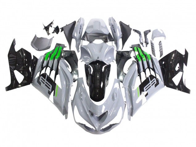 Carenados Moto Kawasaki ZX14R ZZR1400 2012-2024 - Gris Verde Negro