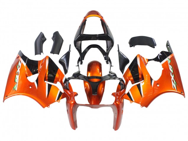 Carenados Moto Kawasaki ZX6R 2000-2002 - Naranja Negro