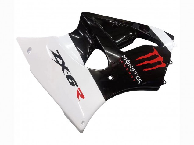 Carenados Moto Kawasaki ZX6R 2000-2002 - Blanco Negro Rojo Monstruo