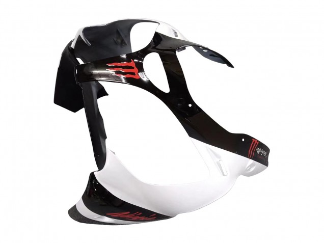 Carenados Moto Kawasaki ZX6R 2000-2002 - Blanco Negro Rojo Monstruo