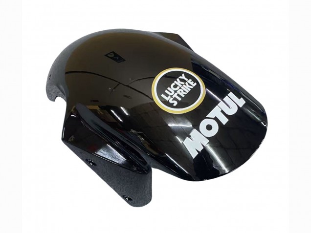 Carenados Moto Kawasaki ZX6R 2003-2004 - Negro Brillante Blanco Motul Lucky Strike