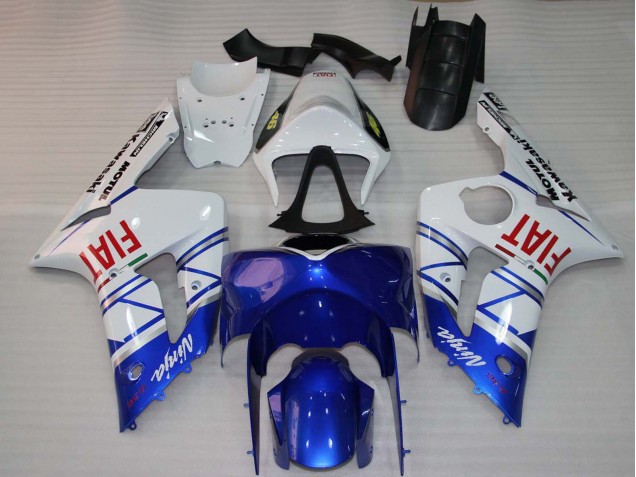 Carenados Moto Kawasaki ZX6R 2003-2004 - Blanco Azul Rojo Fiat
