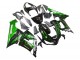 Carenado Moto Kawasaki ZX6R 2005-2006 - Negro Brillante Verde Llama