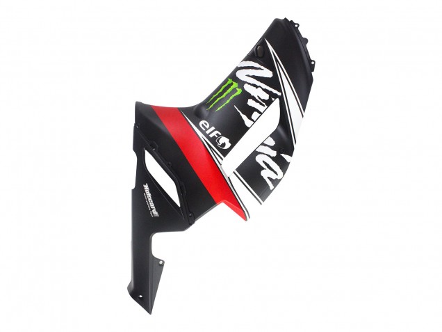 Carenados Moto Kawasaki ZX6R 2007-2008 - Negro Blanco Rojo Blanco Nieve Calcomanía Ninja Elf