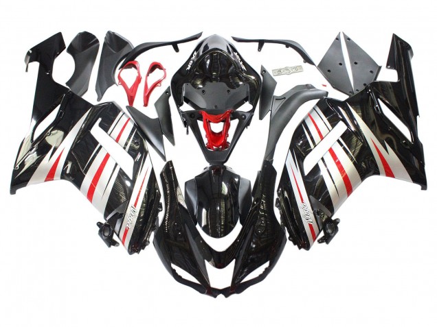Carenados Moto Kawasaki ZX6R 2007-2008 - Negro Plata Rojo Ninja
