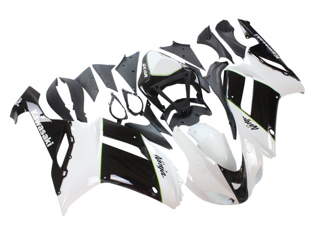 Carenados Moto Kawasaki ZX6R 2007-2008 - Negro Blanco Ninja