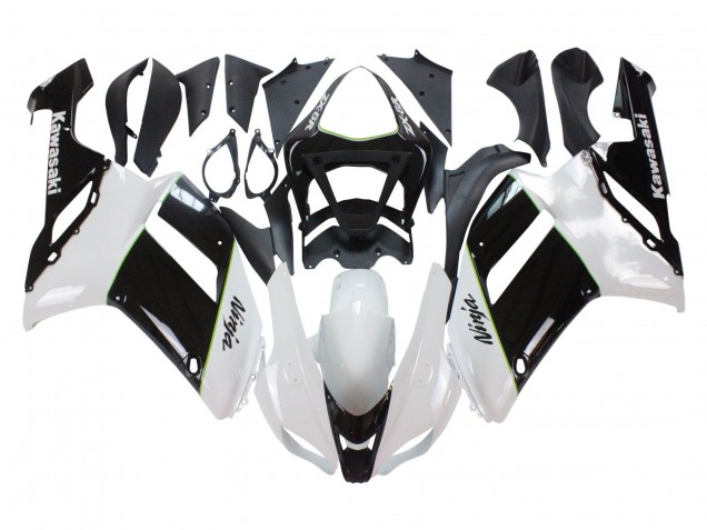 Carenados Moto Kawasaki ZX6R 2007-2008 - Negro Blanco Ninja