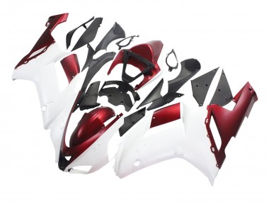 Carenado Moto Kawasaki ZX6R 2007-2008 - Blanco Rojo