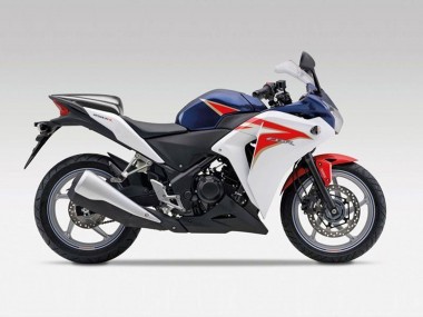 Carenados Moto Honda CBR250RR 2011-2015 - Blanco Rojo Azul Oscuro Raya