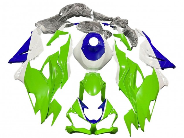 Carenados Moto Kawasaki ZX6R 2019-2022 - Blanco Azul Verde