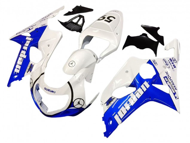 Carenados Moto Suzuki GSXR1000 2000-2002 - Blanco Azul Jordan 59