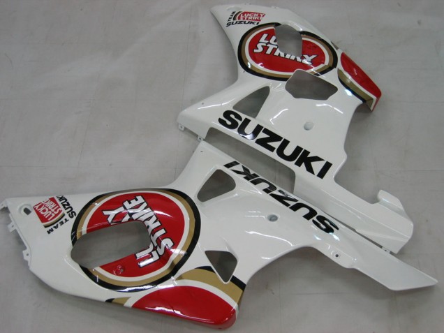 Carenados Moto Suzuki GSXR1000 2000-2002 - Blanco Rojo Lucky Strike