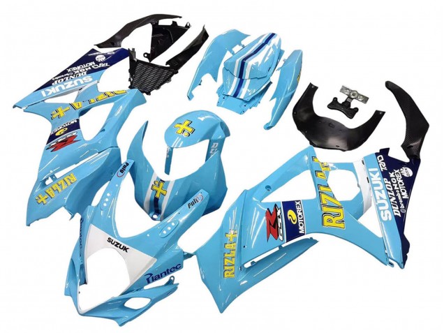 Carenados Moto Suzuki GSXR 1000 2007-2008 - Azul Claro Amarillo Negro Motul Rizla