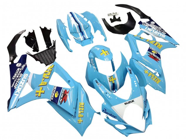 Carenados Moto Suzuki GSXR 1000 2007-2008 - Azul Claro Amarillo Negro Motul Rizla