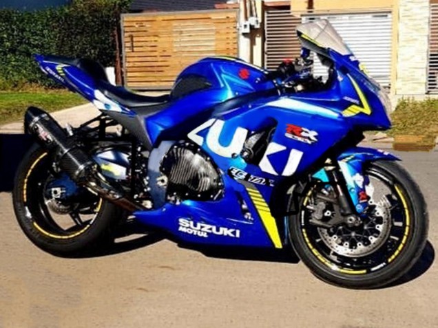 Carenados Moto Suzuki GSXR 1000 2009-2016 - Azul Claro Verde Motul 29 Ecstar