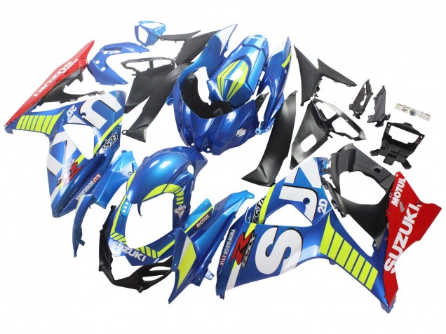 Carenados Moto Suzuki GSXR 1000 2009-2016 - Azul Claro Verde Rojo Motul
