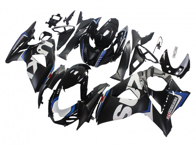 Carenados Moto Suzuki GSXR 1000 2009-2016 - Negro Mate Blanco Azul