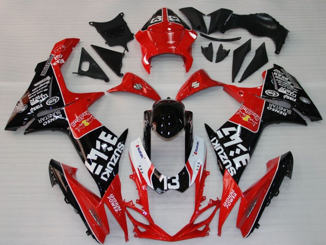 Carenados Moto Suzuki GSXR 1000 2009-2016 - Rojo Negro Blanco 13