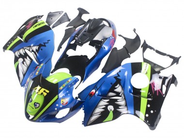 Carenados Moto Suzuki GSXR 1300 Hayabusa 1996-2007 - Azul Verde Tiburón 46