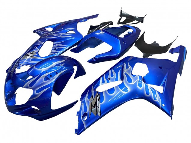 Carenados Moto Suzuki GSXR 600 / GSXR 750 2001-2003 - Azul Blanco Llama