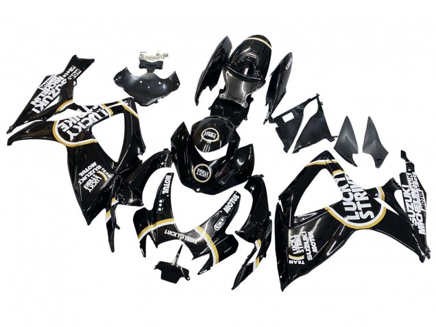 Carenados Moto Suzuki GSXR 600 / GSXR 750 2006-2007 - Negro Brillante Blanco Motul Lucky Strike