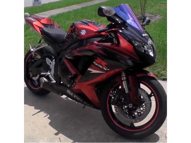 Carenados Moto Suzuki GSXR 600 / GSXR 750 2008-2010 - Rojo Negro Brillante