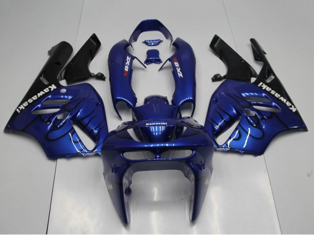 Carenados Moto Kawasaki ZX9R 1994-1997 - Azul Negro Llama