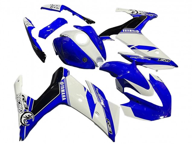 Carenados Moto Yamaha YZF R3/R25 2015-2018 - Blanco Azul Negro Carrera