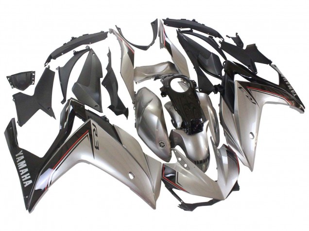 Carenados Moto Yamaha YZF R3/R25 2015-2018 - Plata Negro