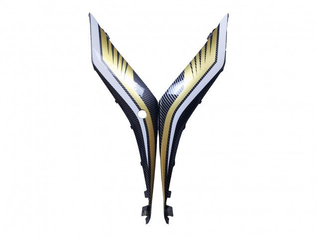 Carenados Moto Yamaha YZF R3/R25 2022-2024 - Negro FibraCarbono Estilo Oro Rojo ABBOT
