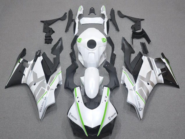 Carenados Moto Yamaha YZF R3/R25 2022-2024 - Blanco Verde Plata Negro