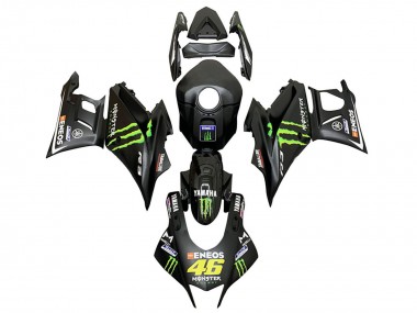 Carenados Moto Yamaha YZF R3/R25 2022-2024 - Negro Verde Monstruo ENEOS 46