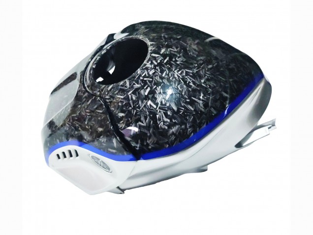 Carenados Moto Yamaha YZF R3/R25 2022-2024 - Marble Negro Plata Azul Falsificado FibraCarbono Estilo