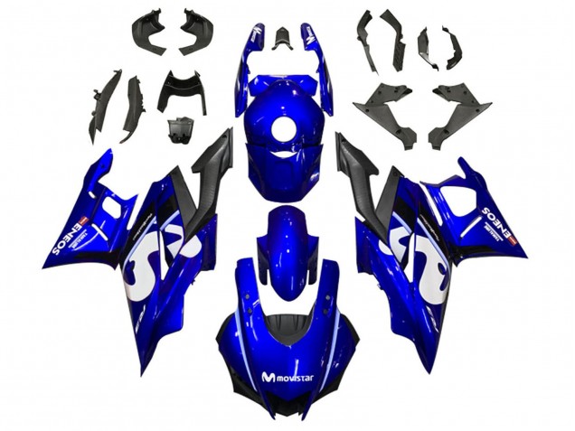 Carenados Moto Yamaha YZF R3/R25 2022-2024 - Azul Blanco Negro MoviStar ENEOS