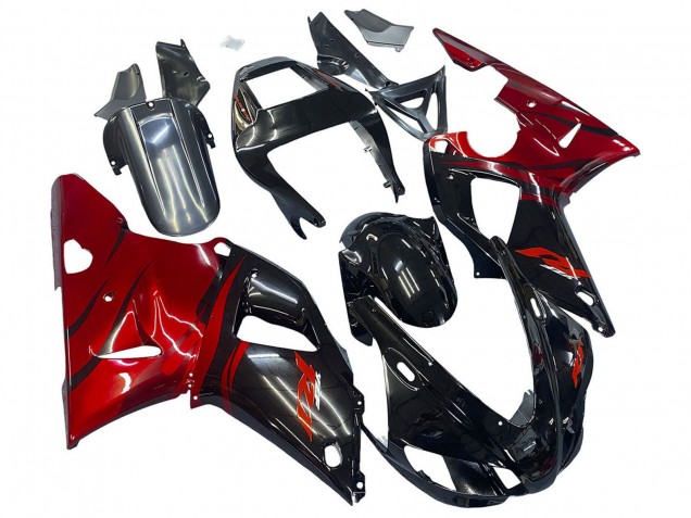 Carenados Moto Yamaha YZF 1000 R1 1998-1999 - Negro Brillante Rojo
