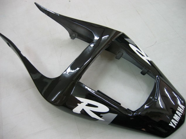 Carenados Moto Yamaha YZF 1000 R1 2000-2001 - Negro Brillante Blanco Calcomanía
