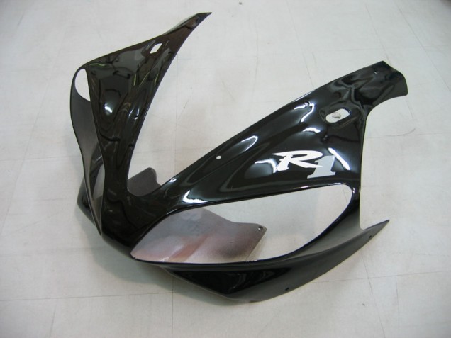 Carenados Moto Yamaha YZF 1000 R1 2000-2001 - Negro Brillante Blanco Calcomanía